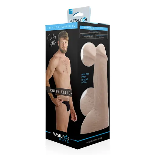 Фалоімітатор Fleshjack Boys: Colby Keller 19.5 см тілесний - фото 5