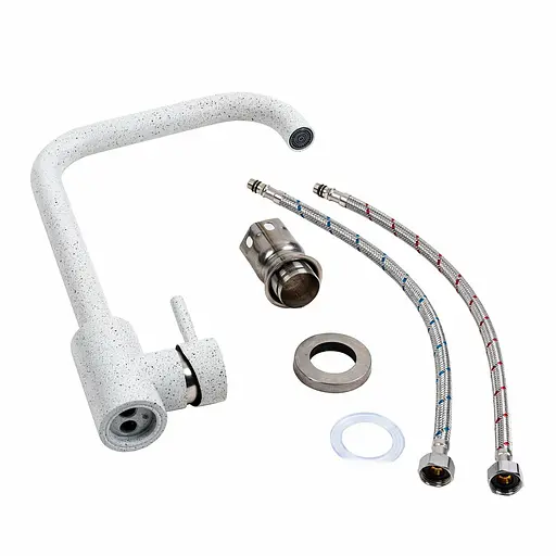 Змішувач для кухні Platinum NS02B (3008B-NA) Топаз Білий - фото 2