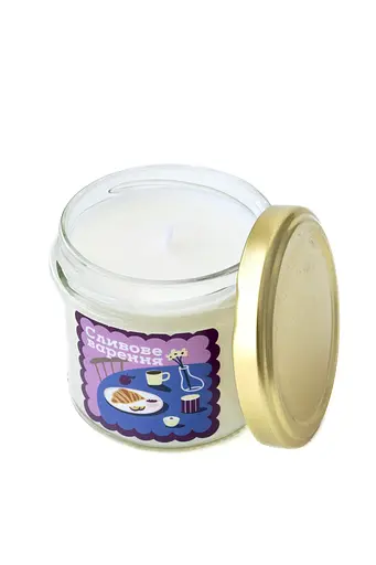 Свеча Сливовое варенье 130 мл 15 ч Миниатюры Соевый воск - фото 2