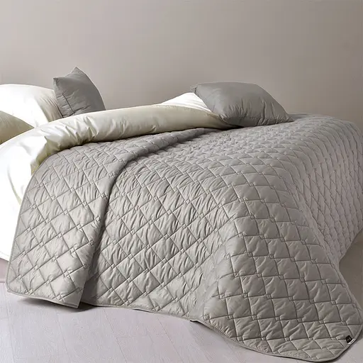 Покривало двостороннє Ideia Стиль Cube 180х210 см сіре з квітами (8-32404*011) - фото 3