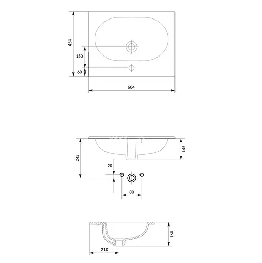 Умивальник меблевий Cersanit Zen 60 см білий K117-002, Білий - фото 3