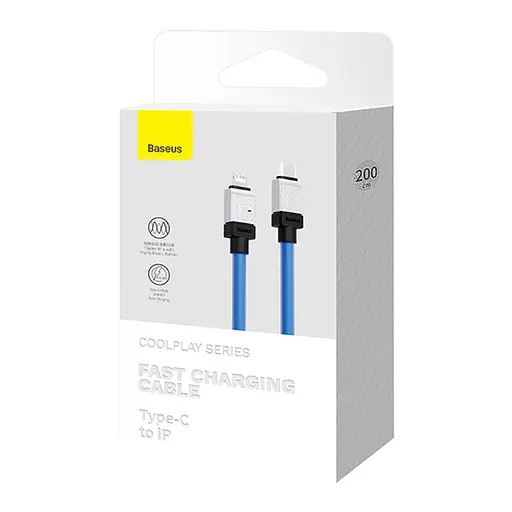 Кабель Baseus CoolPlay Series Fast Charging Cable Type-C to iP 20W 2m Blue - фото 2