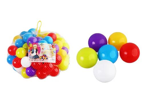 Набір м’яких різнокольорових кульок Kinderway, 100 шт., 02-414 - фото 2