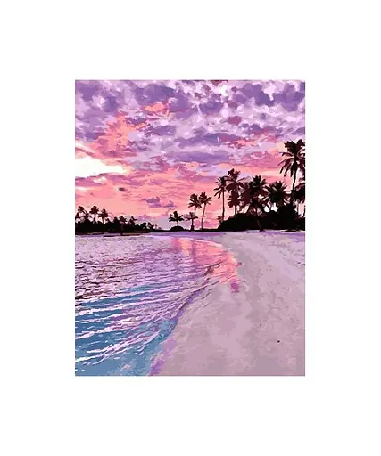 Картина за номерами. Brushme "Рожевий захід" GX28241, 40х50 см