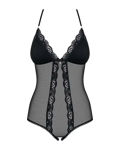 Сетчатое боди с открытыми ягодицами Obsessive 841-TED-1 teddy черный S/M - фото 5