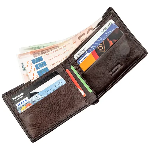 Мужской кожаный кошелек Boston 11.5х9 см acs0015769 - фото 3