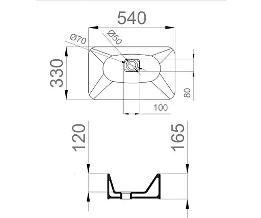 Умивальник Sanwerk "Ostia" 55 (UV0000141), Білий - фото 2