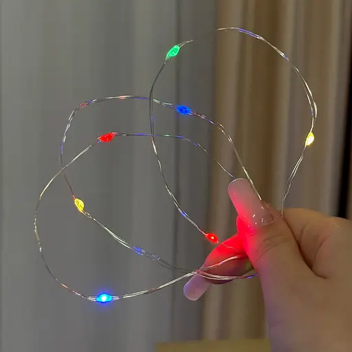 Світлодіодна гірлянда Роса 50 метрів різнокольорове світло білий провід 500 LED 8 режимів з пультом - фото 4