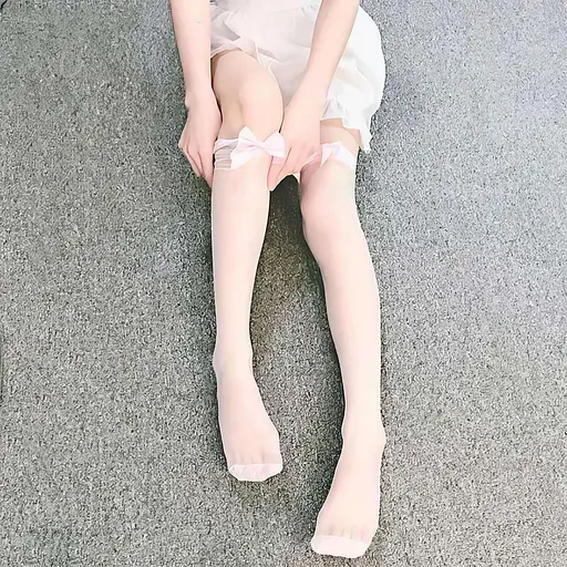 Панчохи з чарівним бантиком сяйво елегантності XS/S Рожевий K0133-2