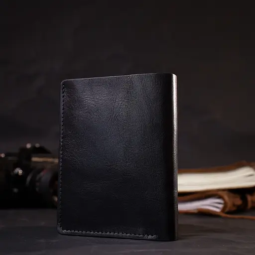 Шкіряний чоловічий гаманець Grande Pelle 12х14.5х1 см acs0026941 - фото 7