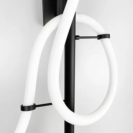 Чорне бра з гнучким неоном Line F WB 6/850 BK - фото 2