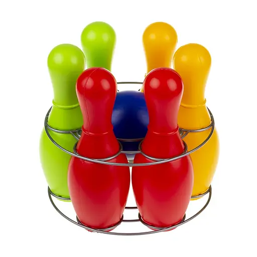 Кегли "Радуга 6" (кегли - 6 шт, шар), 0725 - фото 1