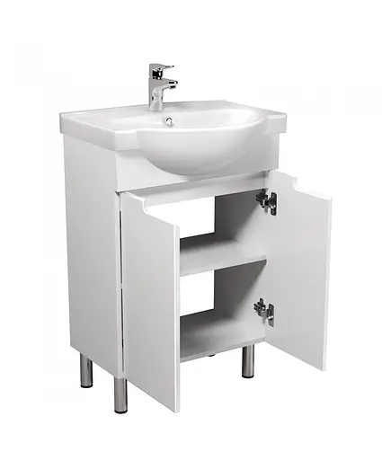 Тумба Мойдодир Tetris White 65 з умивальником Freja 65 Білий - фото 6