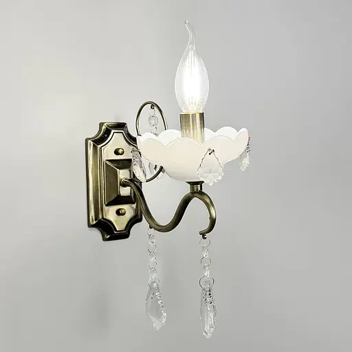 Классический бра-подсвечник Line F в сатиновом корпусе Арт. 6028/1 - фото 1