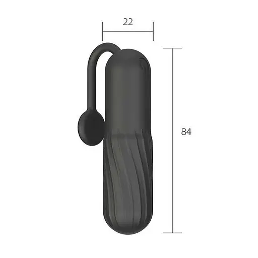 Віброкулька з хвостиком 10 режимів USB 8,4 см Чорний K0600-1 - фото 3