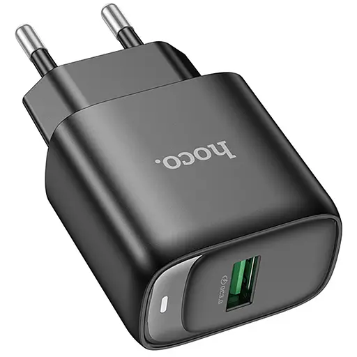 МЗП Hoco C140A Smart QC3.0 (1USB/3A) Black - фото 3