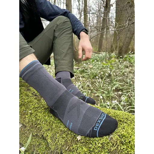 Шкарпетки DexShell Running Lite 2.0 Socks водонепроникні XL 47-49 сірі - фото 4