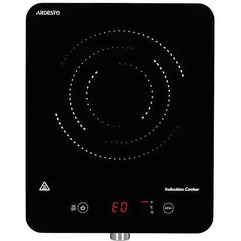Настільна плита Ardesto ICS-B116, чорний, 1800W, індукційна, сенсорне керування, 1 конфорка 19см, загартоване скло, дисплей, - фото 1