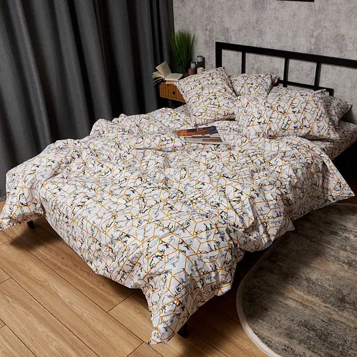 Комплект постільної білизни Moon&Star Бязь Gold Люкс Modern Marble євро 200х220 наволочки 2х70х70 - фото 6