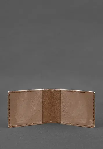 Кожаная обложка на удостоверение Морской охраны светло-коричневая Crazy Horse - фото 3