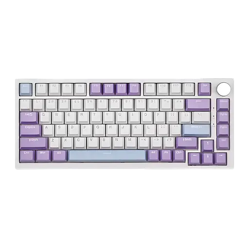 Игровая механическая клавиатура Ajazz Ak820 / Проводное подключение / Sea Salt Switch / White Purple - фото 1
