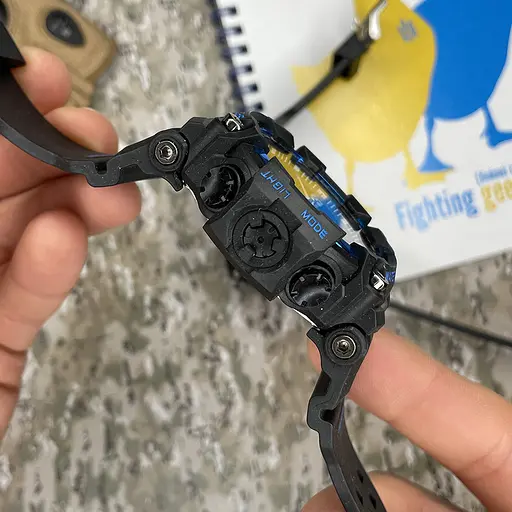 Наручний годинник чоловічий 001BUDSNS ДСНС Чорний з синім + Коробка. Patriot acs0031084 - фото 3