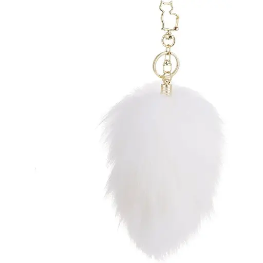 Металлическая анальная пробка Кроличьи хвост Lockink Sevanda White Bunny-Tail Anal Rose-shape Plug - фото 2