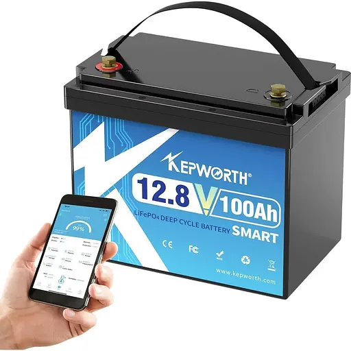 Аккумулятор Kepworth LiFePO4 12V (12.8V/100Ah/1280Wh) (KW-12-100 Mini) [157177] - фото 2