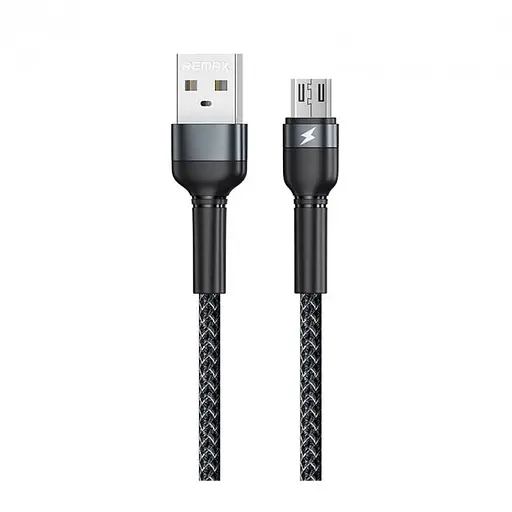 Дата кабель для зарядки REMAX Jany RC-124m USB 2.0 — micro USB 2.4A Черный (1м) - фото 1