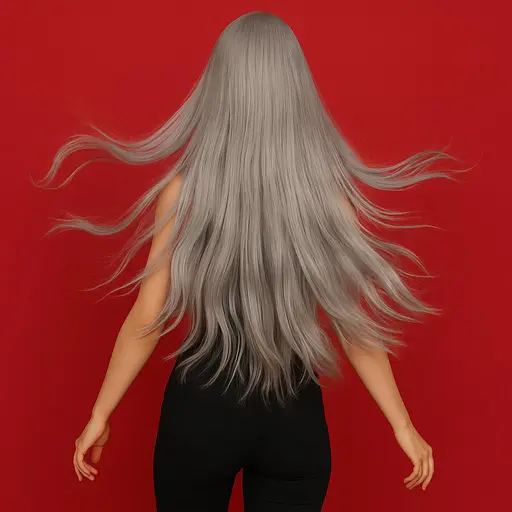 Парик аниме без челки 100 см Пепельный - фото 2