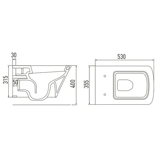 Унитаз подвесной Volle Teo с сидением Soft Close 13-88-422black, Черный - фото 4