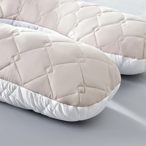 Наволочка на П-подушку İdeia с стежкой для беременных и отдыха 140х75х20 см (8000030029_св.серая/белая) - фото 5