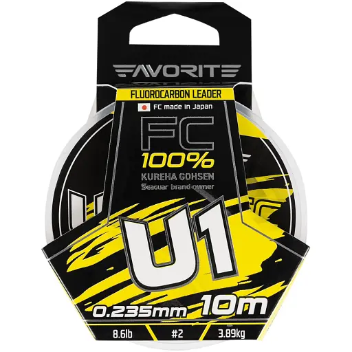 Флюорокарбон Favorite U1 FC 10 м 2.0/0.235 мм 8.6 lb/3.89 кг - фото 2