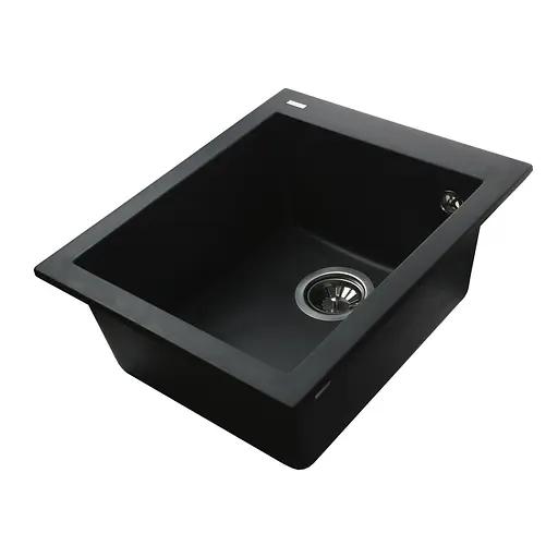 Гранитная мойка Globus Lux Lama черный 410x500 мм А0002, Черный - фото 2