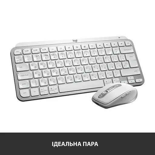 Клавіатура Logitech MX Keys Mini Minimalist Wireless US Pale Grey 920-010499 - фото 11