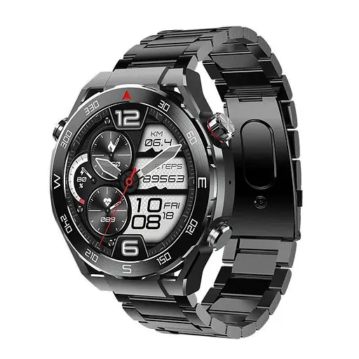 Розумний смарт-годинник Smart Watch Ultimate AMOLED Full HD екран +2 додаткових ремінця в комплекті Чорний - фото 2