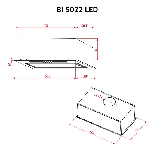 Вытяжка полновстраиваемая PERFELLI BI 5022 I LED - фото 11
