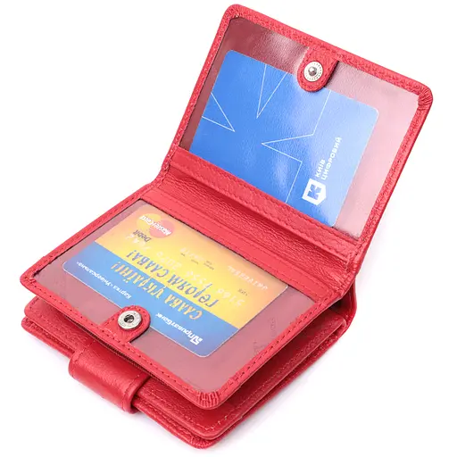 Кожаный женский кошелек ST Leather 10х11.5х2.5 см acs0029428 - фото 8