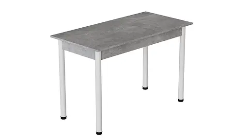 Стол кухонный Ferrum-decor Бенита 75x120x70 Белый ДСП Бетон 16мм (FRD-105567) - фото 3