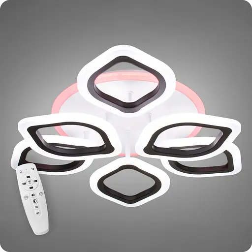 Люстра світлодіодна 517 Dlight 3color з пультом 85Вт Чорний (01766) - фото 2