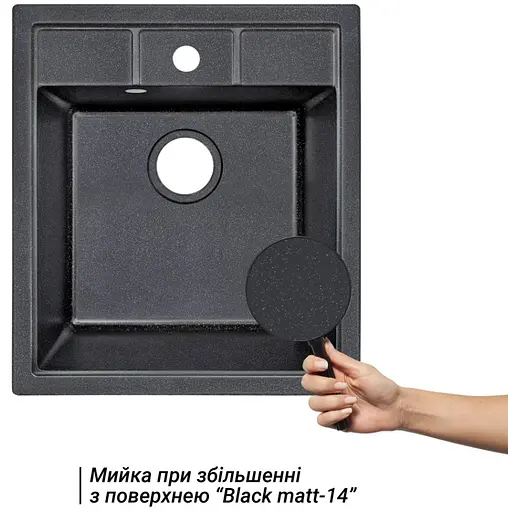 Кухонная мойка Lidz 460х515/200 BLM-14 (LIDZBLM14460515200) - фото 2