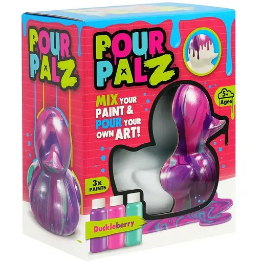 Набор для творчества ToyMonster Pour Palz Флюид Арт Утенок Ягодная фантазия (GS-G26261C) - фото 2
