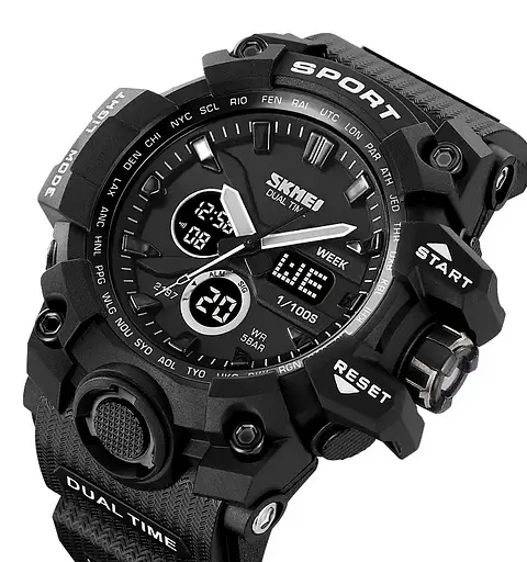 Часы мужские наручные спортивные Skmei 2197 Черный - фото 3