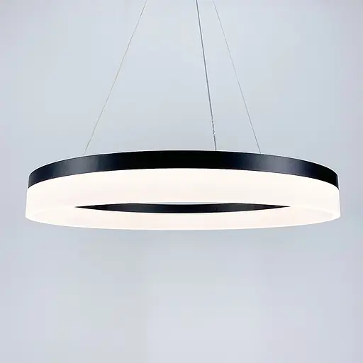 Современная LED люстра в черном каркасе Ст. M 2702 BK | Line F - фото 4