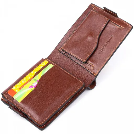 Кожаный кошелек Grande Pelle 11х9х2 см acs0029309 - фото 2