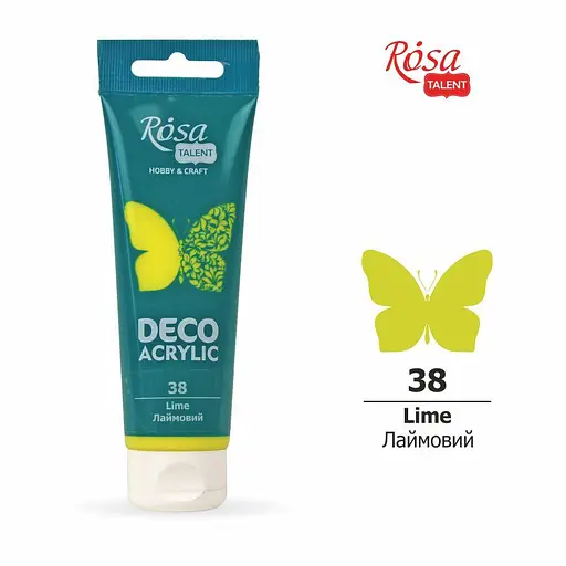 Акрил для декора Лаймовый (38) матовый 75 мл Rosa Talent - фото 2