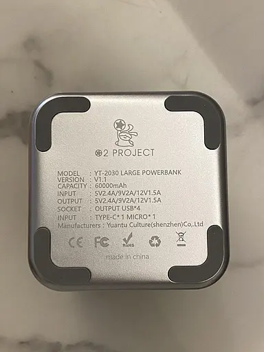 Повербанк O2 Project YT-2030, 60000 mAh 36 W с швидкою зарядкою - фото 5