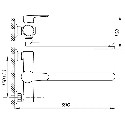 Змішувач для ванни Zerix PUD7 045 white ZX2911 Білий матовий - фото 2