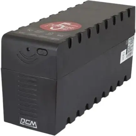 Джерело безперебійного живлення PowerCom RPT-1000A Schuko Black, 1000 ВА, 600 Вт, лінійно-інтерактивний, AVR, 3 розетки (Schuko), батарея 12В/9Аг x 1 шт