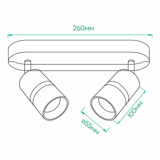Спот Ardero ML312-2 BAMBOO під лампу чорний хром - фото 2